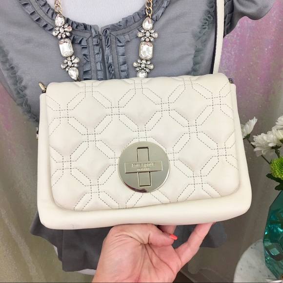 kate spade white quilted bag
